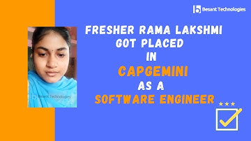 Besant Technologies Reviews | Ramalakshmi Got Placed in Capgemini | Software Testing Student Story