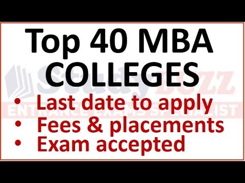 Top 40 MBA colleges | Last date to apply, exams accepted, fees sAcademycture & average placement