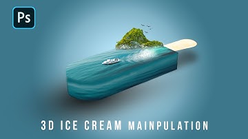 3D Ice cream Manipulation l Photoshop tutorial 2021