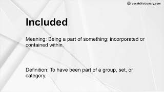 Included Meaning