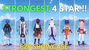 6 STRONGEST 4-STARS! F2P Nuke Showcase!! [Genshin Impact]