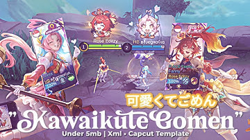 Kawaikute Gomen🥀 可愛くてごめん | MLBB Typography Preset Alight Motion & Capcut Template by Rose Editzy🥀