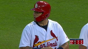 WSH@STL: Molina opens scoring with a two-run single
