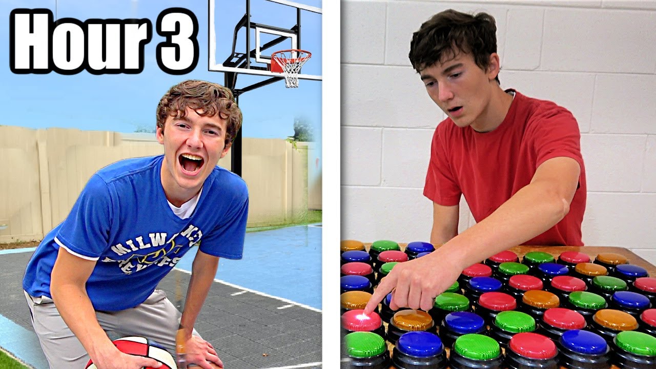 100 Trick Shot Buttons...only ONE lets you WIN!!! - YouTube