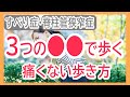 すべり症・脊柱管狭窄症　３つの●●で歩く！　痛くない歩き方