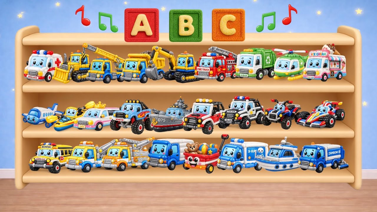 ABC Vehicles Song 🎈🚗 | Learn Alphabet A–Z with Balloon Cars for Kids🎶 ...