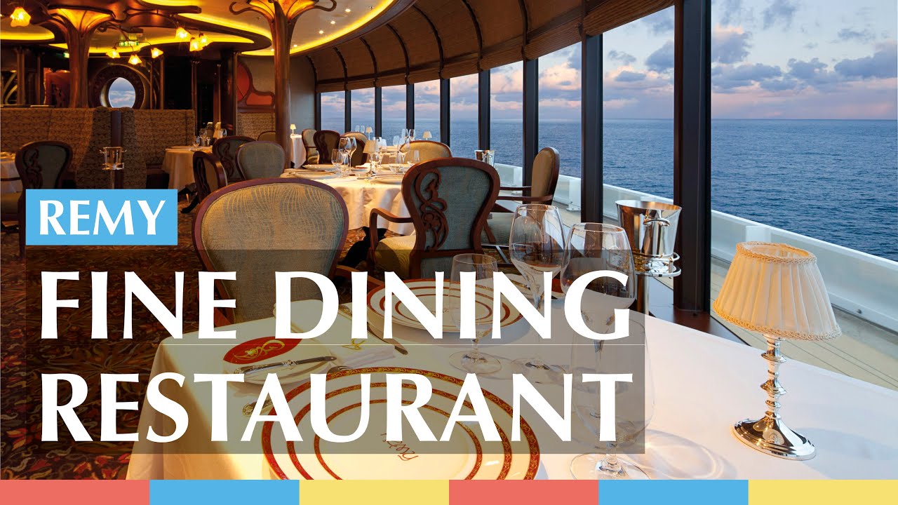 Remy, fine dining restaurant on Disney Cruise Line - YouTube