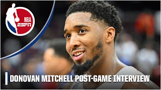 Donovan Mitchell INTERRUPTED mid-interview after setting franchise record 💪 | NBA on ESPN