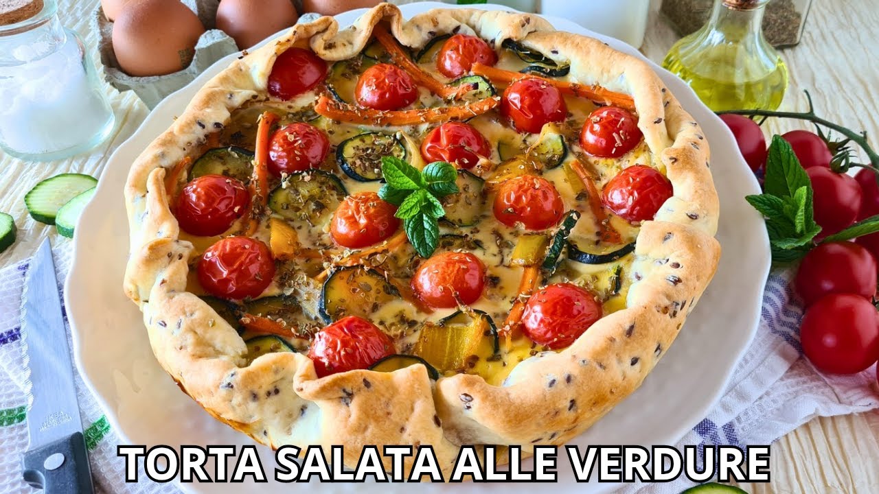TORTA SALATA ALLE VERDURE | Rustico alle verdure | Torta salata vegetariana