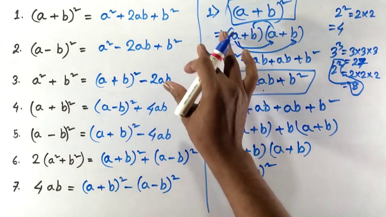 What Is Algebraic Formulas How To Remember Easily In Hindi Youtube