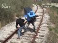 MAN HIT BY TRAIN