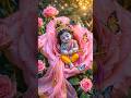 🌹 Baby Krishna Sleeping on a Rose Flower 🦚💙 #shorts