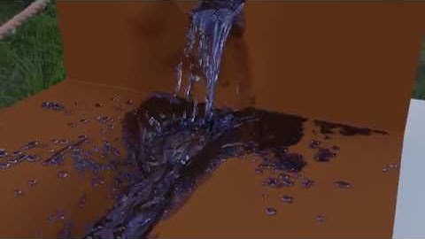 Fluid test with wet map in Blender