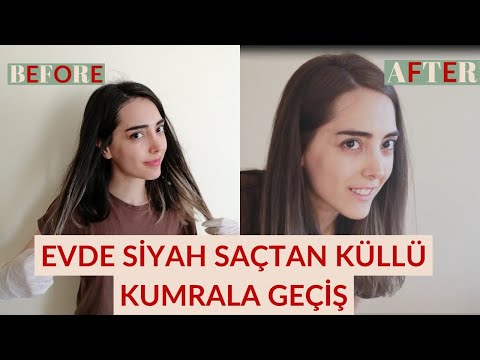 EVDE SİYAH SAÇTAN KÜLLÜ KUMRALA GEÇİŞ | SAÇ BOYAMA