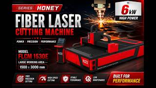 6kW Fiber Laser Cutting Machine in Action | High Speed Metal Cutting | FLCM 1530E Honey Series