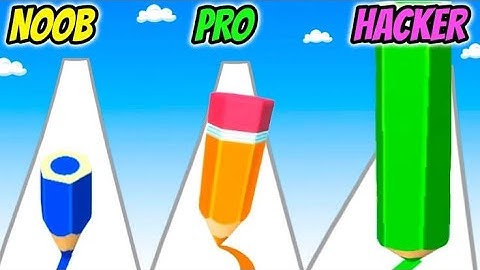 MAX LEVELS Color Pencil Run Drawing 🍀💥: All Levels Gameplay Walkthrough Android,ios Pencil Run Game