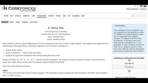 CODEFORCES: Solving STRING TASK  | Educational Coding Tutorial