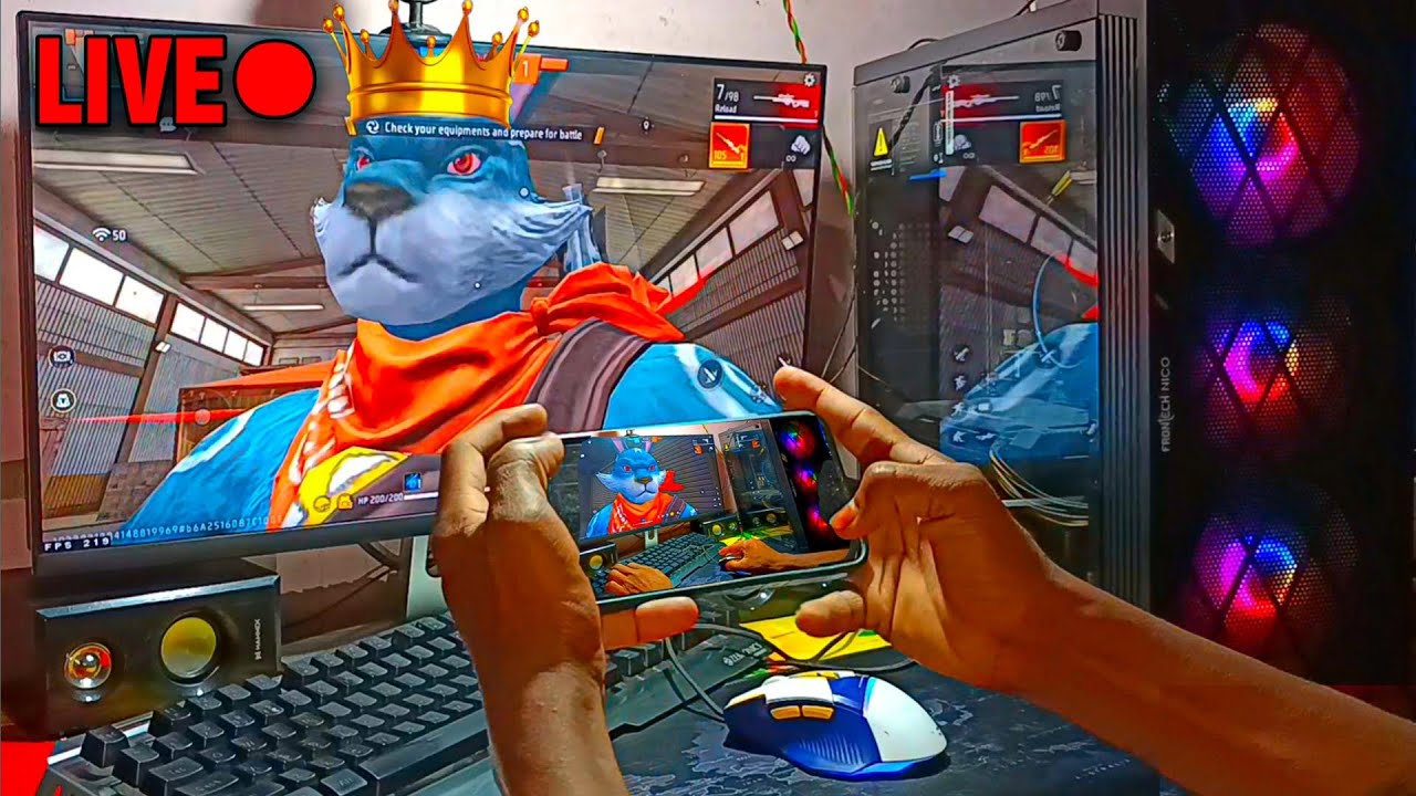 [LIVE🔴] FREE FIRE 1VS6 CHALLENGE 💸 CUSTOM GIVEAWAY 💎💎 PC HANDCOM GAMEPLAY [LIVE🔴] 