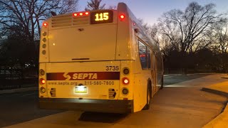 SEPTA 2024 New Flyer XDE40 #3735 on Route 115