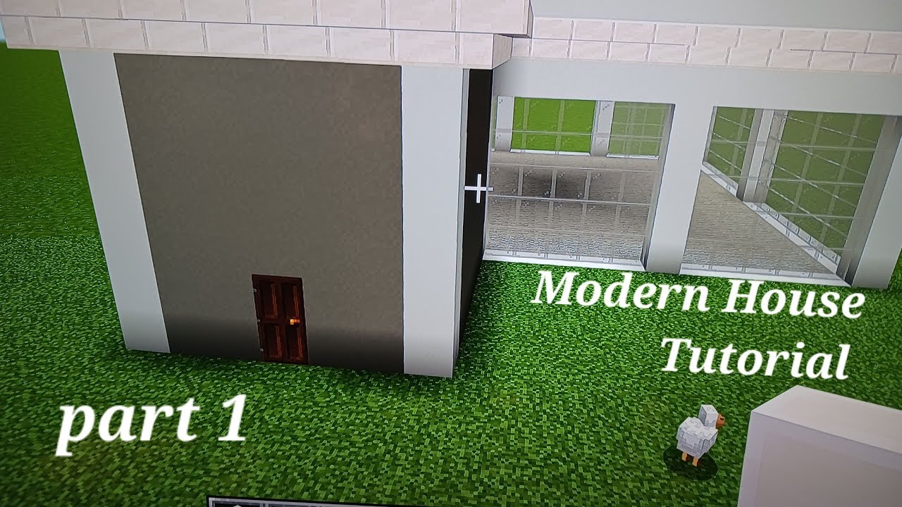 Minecraft Modern House Tutorial Part 1 - YouTube