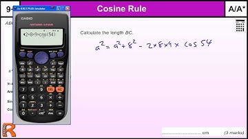 Cosine rule (finding a side) GCSE Maths revision Exam paper practice & help