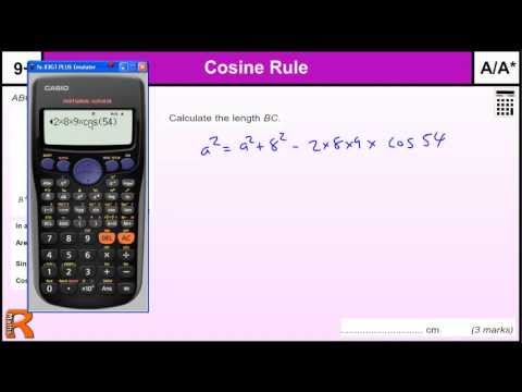 Cosine rule (finding