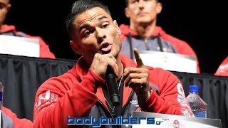 Jeremy Buendia Heated Exchange At The 2017 Olympia Press Conference