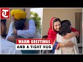 Bhagwant mann greets sanjay singh warmly as aap leader reaches punjab cms residence in chandigarh