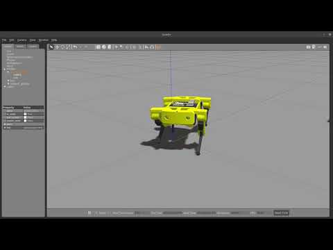 Quadruped robot simulation in Gazebo - Trot Gait Controller