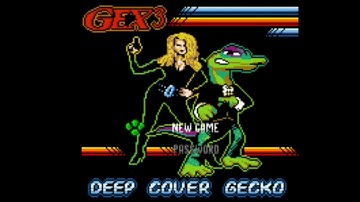 Gex3 Deep Cover Gecko title screen (gameboy color)