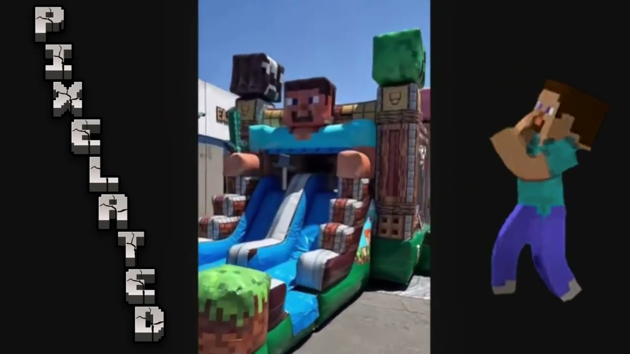 Ultimate Minecraft Party Rental! Pixelated Bounce and Slide | Chrisally Events Woodstock