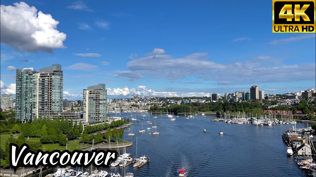 Downtown Vancouver Summer Walk |June, 2022 | Granville Bridge To VAN  Public Library [ 4K UHD 60fps]