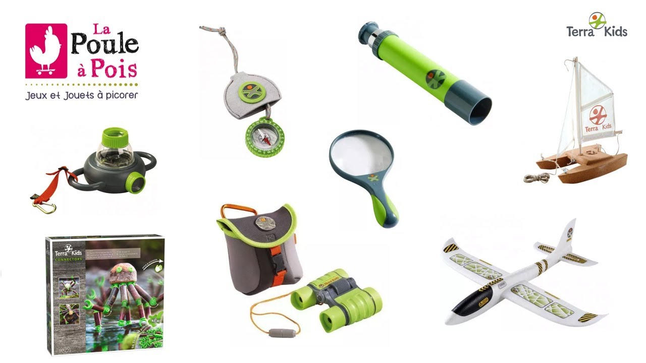 HABA Terra Kids Monocular De Aumento – Prismáticos Pequeños Para Niños Con Mosquetón, Perfecto Para Exploradores Junior