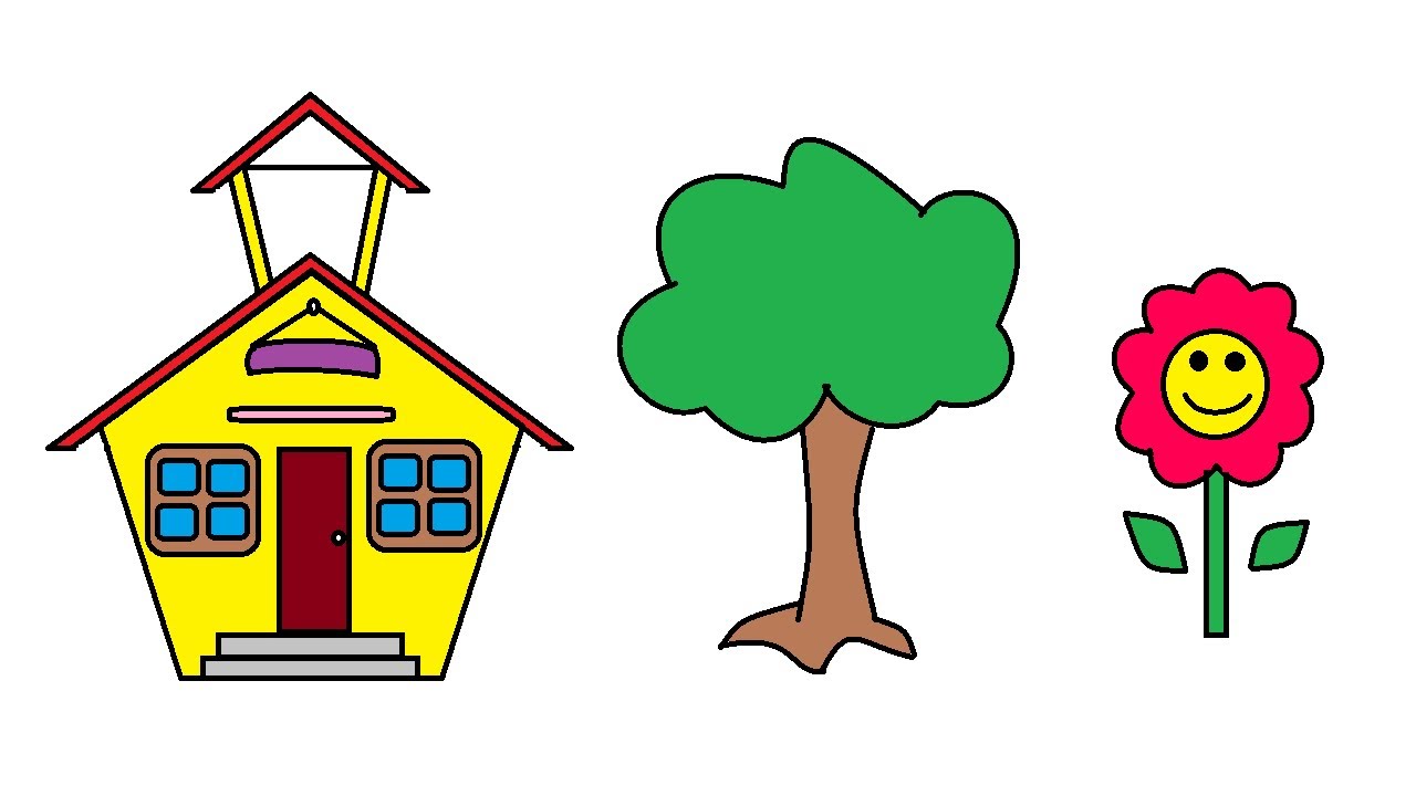 Vẽ bài thực hành khu vườn của em bằng MS Paint -Tin... - youtube
