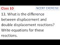 What is the difference between displacement and double displacement CBSE Class 10