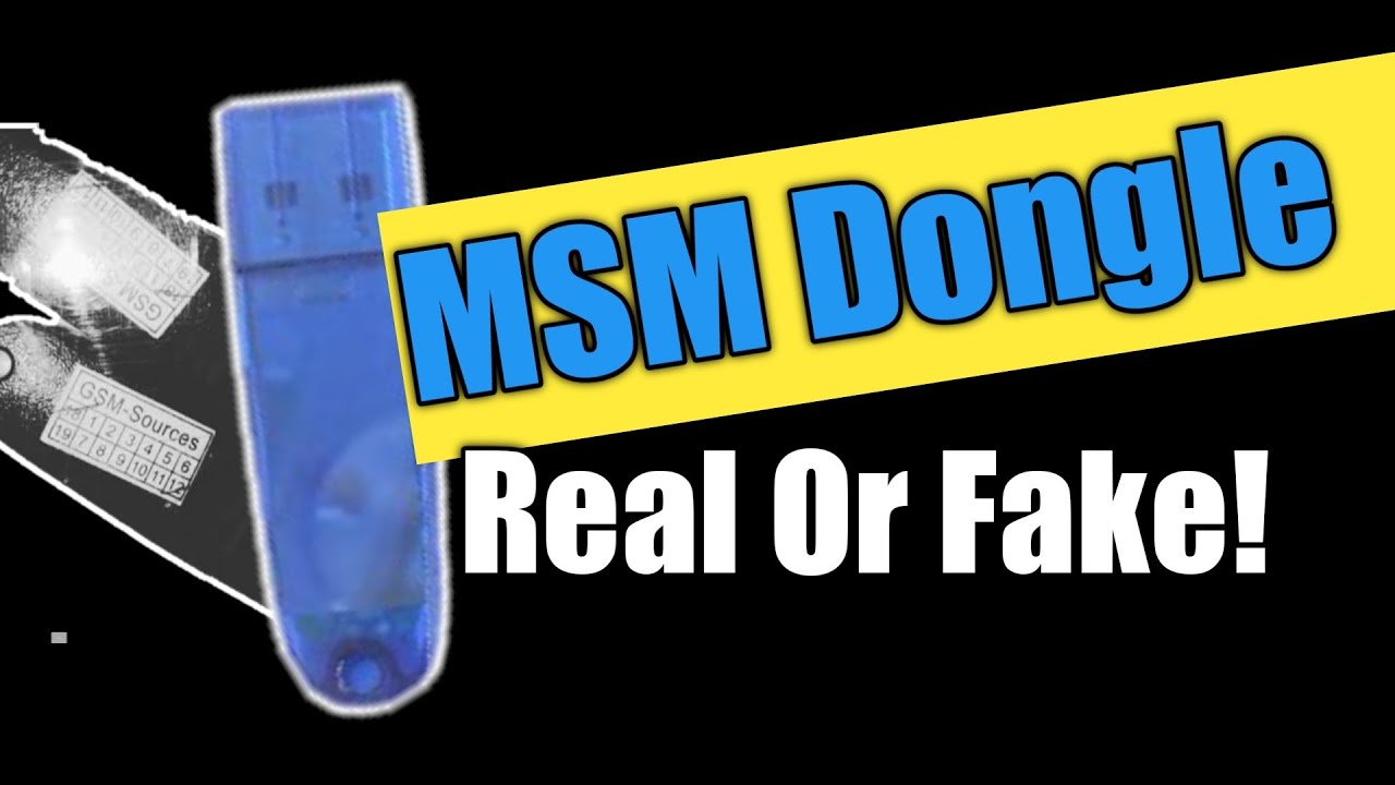 Msm dongle! YouTube