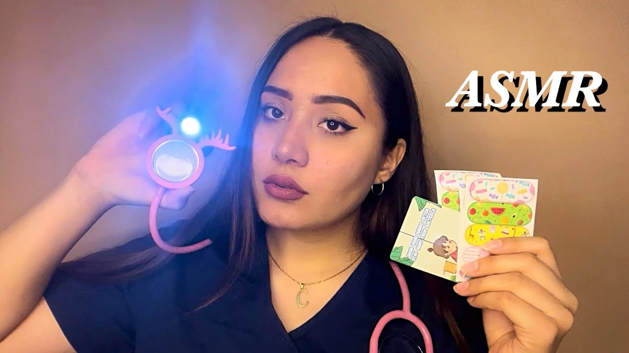ASMR ENFERMERA ESCOLAR / Roleplay Medico en español ~ CARO ASMR
