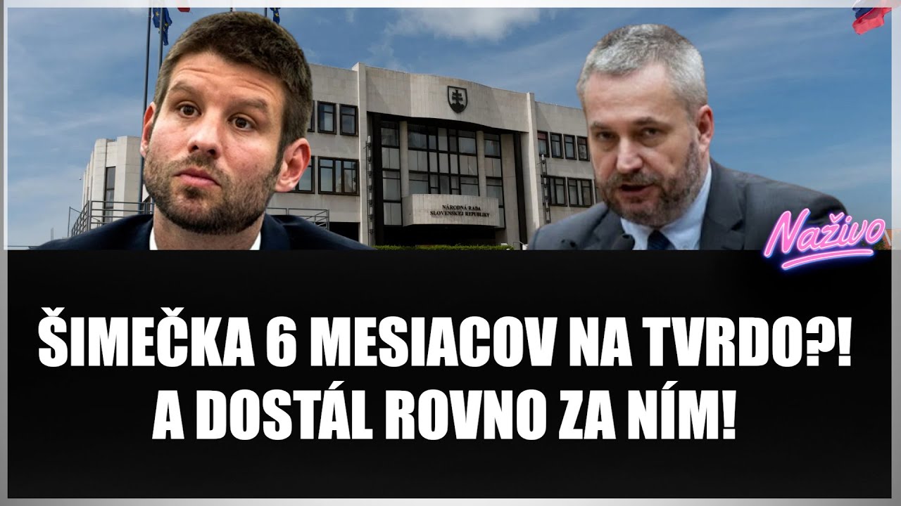 ŠIMEČKA 6 MESIACOV NA TVRDO?! A DOSTÁL ROVNO ZA NÍM! Kto bude mlčať a kto skončí za mrežami?