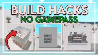 10 NO GAMEPASS Building Hacks in Bloxburg (Roblox)