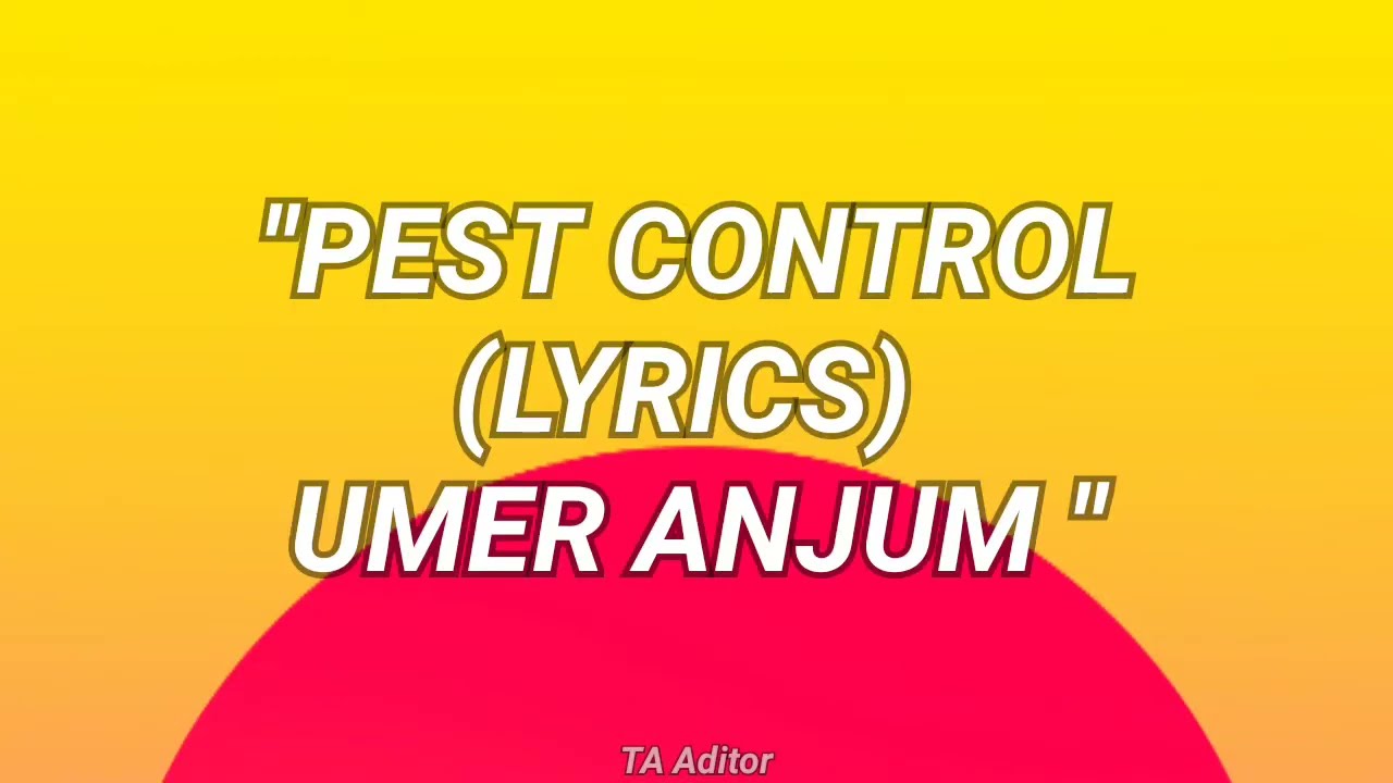 Pest Control Lyrics   UmerAnjum021 Lyrical Video  New Song  2022