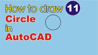 How to draw a circle in AutoCAD - 11 | Lunar Computer College