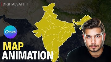 How To Make Map Animation | Map Animation Video Kaise Bnaye | Using Canva