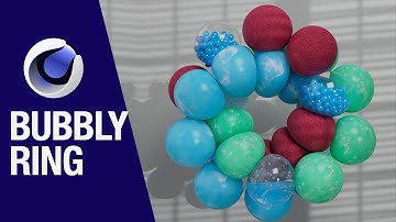 Bubbly Ring with Cinema 4d Cloth Simulation and Mograph Dynamics