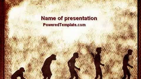 Human Development From Ape PowerPoint Template by PoweredTemplate.com