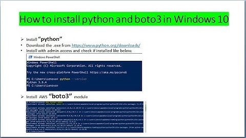 Install python boto3 on Windows 10