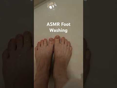 Washing my feet in the shower with ASMR water sounds #feet #asmrsounds #toes #foot