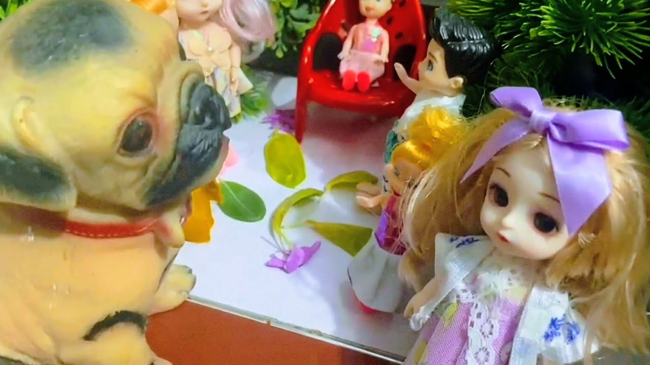 Barbie dream life Ep-38/ Itna bada dog😲😳/Barbie doll all day routine in India /Barbie bedtime story 