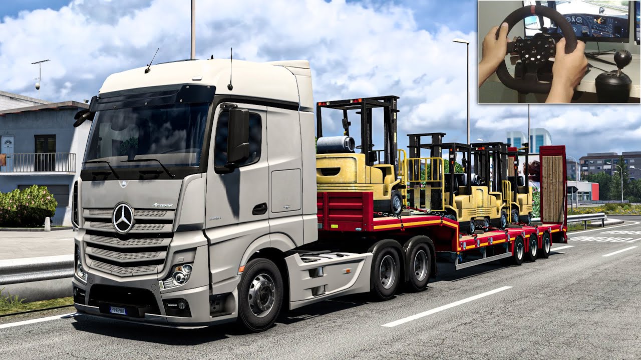 Mercedes New Actros BigSpace Forklift Mission - Euro Truck Simulator 2