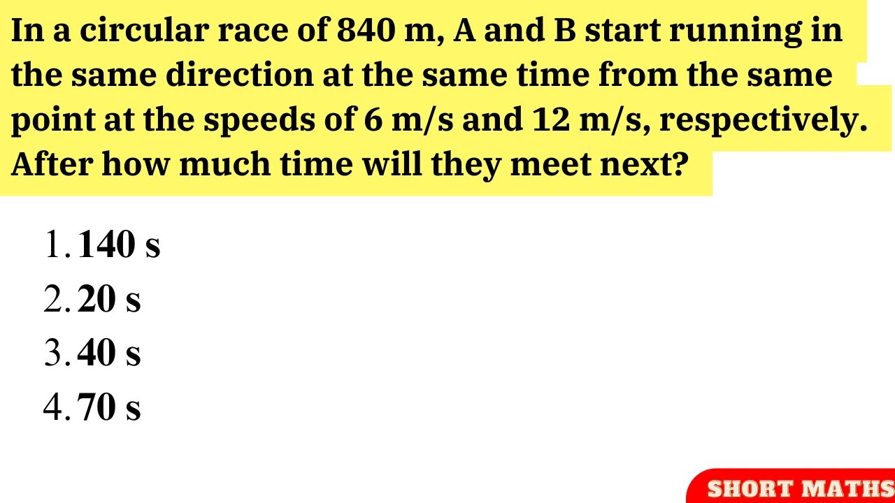 In a circular race of 840 m, A and B start running in the same direction at the same time from the s
