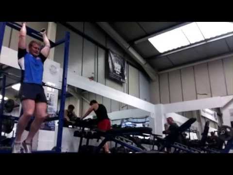 Core Exercises - Super-set of Hanging Knee Raises + Weighted Sit Ups